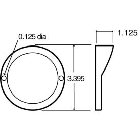 TRUCK LITE MODEL 10 POLISHED SS COVER W/VISOR