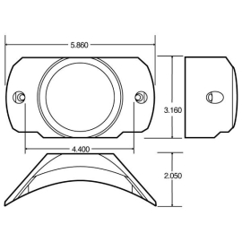 TRUCK LITE CURVED SURFACE MOUNT BRACKET