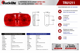 TRUCK LITE SQUARE LIGHT RED