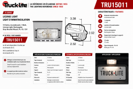 TRUCK LITE LICENCE LIGHT COMPLETE