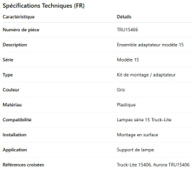 SUPPORT DE LUMI&Egrave;RE