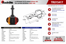 TRUCK LITE MODEL 15 DUAL FACE KIT RH