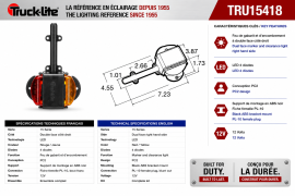 TRUCK LITE MODEL 15 DUAL FACE KIT LH	