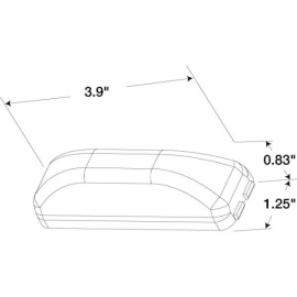 TRUCK LITE LED MARKER LAMP 1.5" X 3.75" AMBER