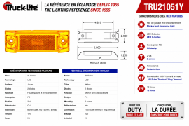 TRUCK LITE MODEL 21 LED MARKER / CLEARANCE AMBER