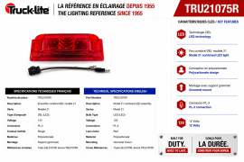 TRUCK LITE LED MODEL 21 COMBINATION KIT RED