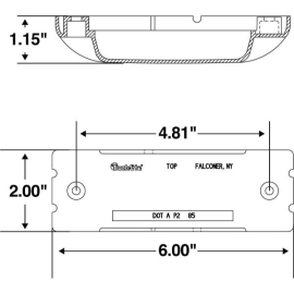 TRUCK LITE SUPER 21 MARKER / CLEARANCE ASSY 2 WIRE AMBER