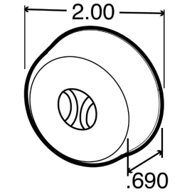 TRUCK LITE 2" ROUND SEALED RED