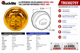 TRUCK LITE LED MARKER CLEARENCE AMBER