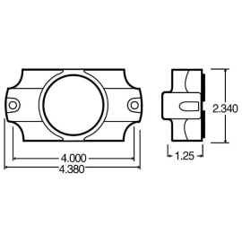 TRUCK LITE 2" GROMMET GRAY
