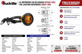 TRUCK LITE LED MOD 33 LIGHT AMBER