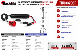TRUCK LITE LED DUAL FUNCTION LIGHT RED
