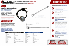 TRUCK LITE LED MODEL 33 LICENCE LAMP
