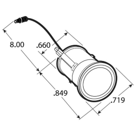 TRUCK LITE LED LIGHT ONLY 3/4" RED