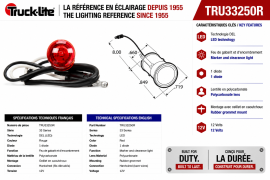 TRUCK LITE LED LIGHT ONLY 3/4" RED