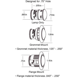 TRUCK LITE LED LIGHT ONLY 3/4" AMBER