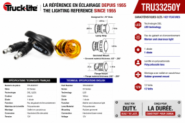TRUCK LITE LED LIGHT ONLY 3/4" AMBER