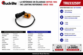 TRUCK LITE MODEL 33 LAMP AMBER