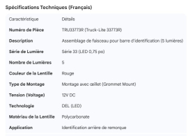 TRUCK LITE HARNESS 5 LIGHTS MOD 33