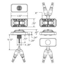 TRUCK LITE LED LIGHT WING RED