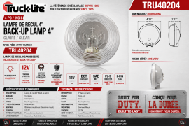 TRUCK LITE 4" CLEAR BACK-UP LAMP