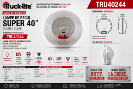 TRUCK LITE CLEAR "SUPER 40" BACK-UP LAMP