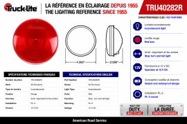 TRUCK LITE MOD 40 4" SEALED ECON ST&T LAMP RED