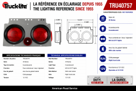 TRUCK LITE LIGHT BOX S/T/T COMPLETE RH