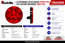 TRUCK LITE 17 LED SUPER44 STT LAMP ONLY RED