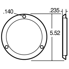 TRUCK LITE MODEL 44 SS POLISHED GROMMET COVER
