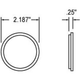 TRUCK LITE REFLECTOR ROUND 2" RED