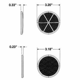 TRUCK LITE REFLECTOR ROUND 3-3/16" RED