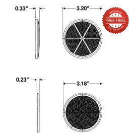 TRUCK LITE REFLECTOR ROUND 3-3/16" RED