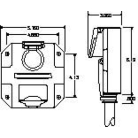 TRUCK LITE BOX NOSE LATCH GREY PRO-PAR
