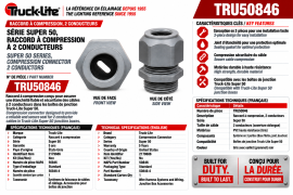TRUCK LITE COMPRESSION OVAL FITTING 3 CONDUCTOR