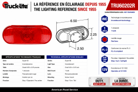TRUCK LITE STOP/TAIL/TURN LAMP RED