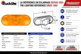 TRUCK LITE STOP/TAIL/TURN LAMP AMBER