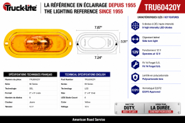 TRUCK LITE LED MID TURN AMBER