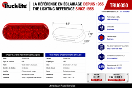 TRUCK LITE LED LAMP OVAL STT RED