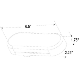 TRUCK LITE LED LAMP OVAL AMBER