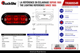 TRUCK LITE S/T/T & BU COMBO LED 60 SERIES SURFACE MOUNT