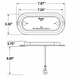 TRUCK LITE S/T/T & BU COMBO LED 60 SERIES SURFACE MOUNT