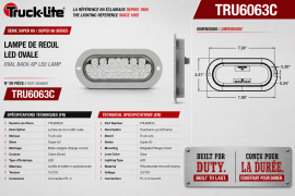 TRUCK LITE LED OVAL BACK-UP LAMP FLANGE MOUNT