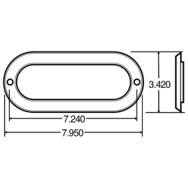 TRUCK LIGHT MODEL 60 SS FLANGE MOUNTING COVER