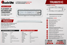 TRUCK LITE LED DOME LAMP MODEL 80 LED INTERIOR DOME LAMP 12V