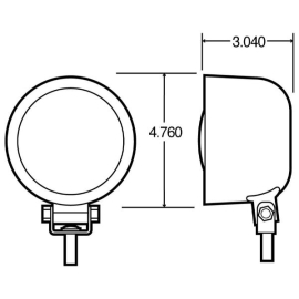TRUCK LITE CLEAR RUBBER HOUSED LAMP