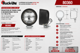 TRUCK LITE CLEAR RUBBER HOUSED LAMP