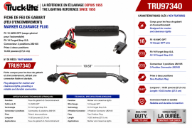 TRUCK LITE PIGTAIL DUAL FUCNTION WABASH PLUG M35