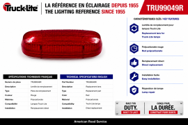 TRUCK LITE REPLACEMENT LENS RED