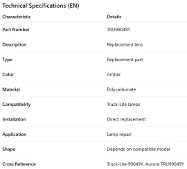 LENTILLE DE REMPLACEMENT